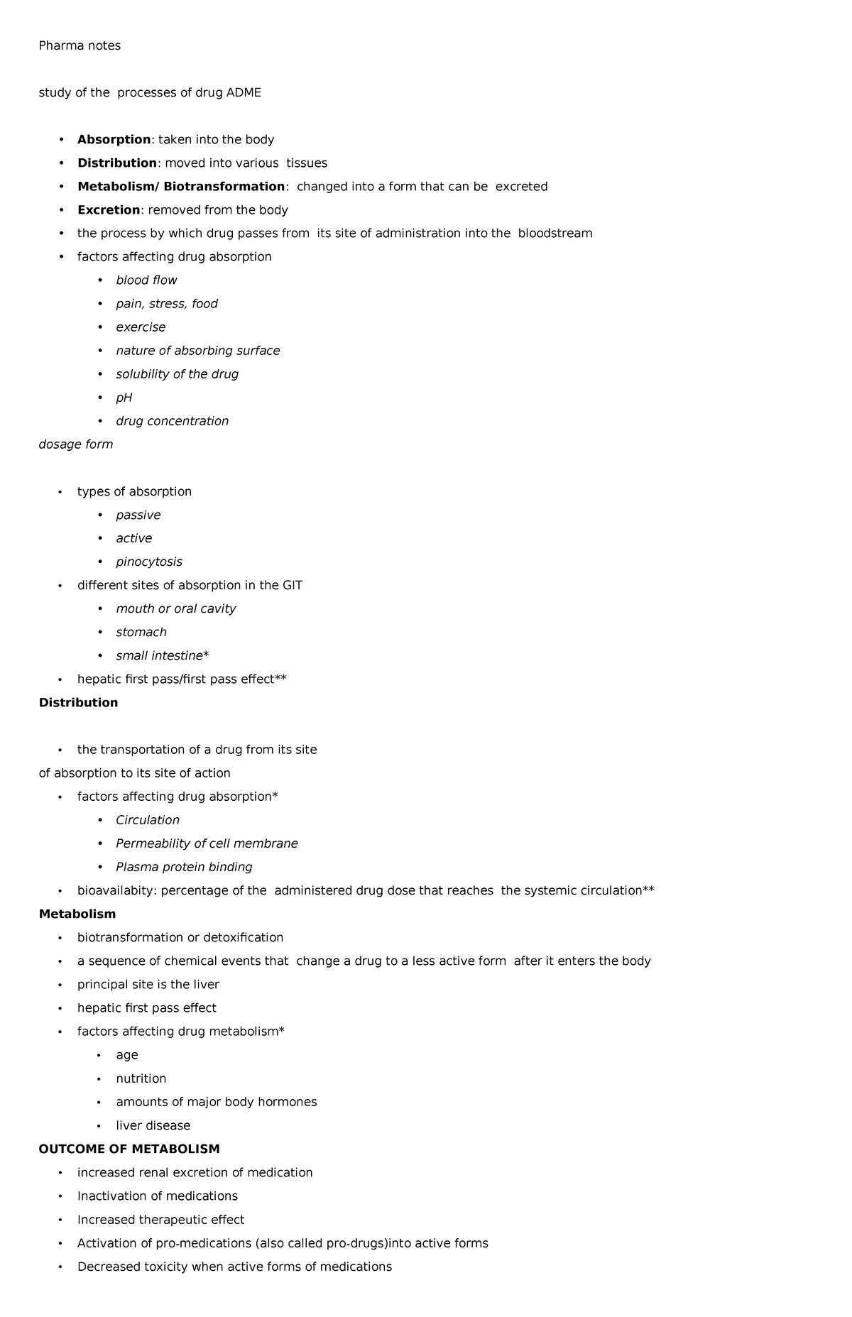 Pharmacology Practice Question - Pharma notes study of the processes of ...
