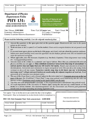 PHY 131 and 154 Lab Manual-2023(3)-2 - i DEPARTMENT OF PHYSICS ...