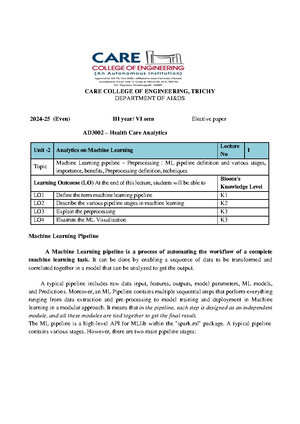 HCA UNIT 5 - HCA Notes - PREDICTING MORTALITY FOR CARDIOLOGY PRACTICE ...