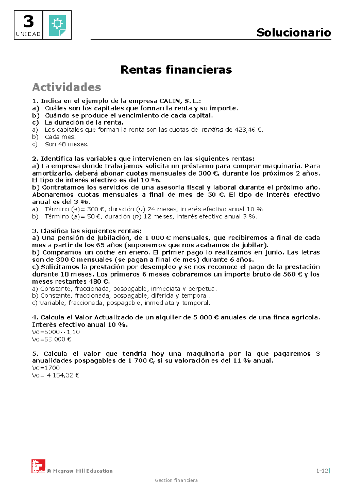 Tema 3 - Solucionario y Ejercicios de Gestión Financiera (GF101) - Studocu