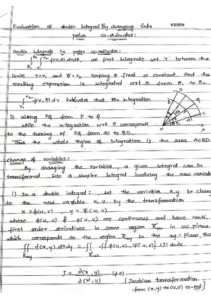 MODULE 4: INTEGRAL CALCULUS - Gamma and Beta Functions (KSSEM) - Studocu