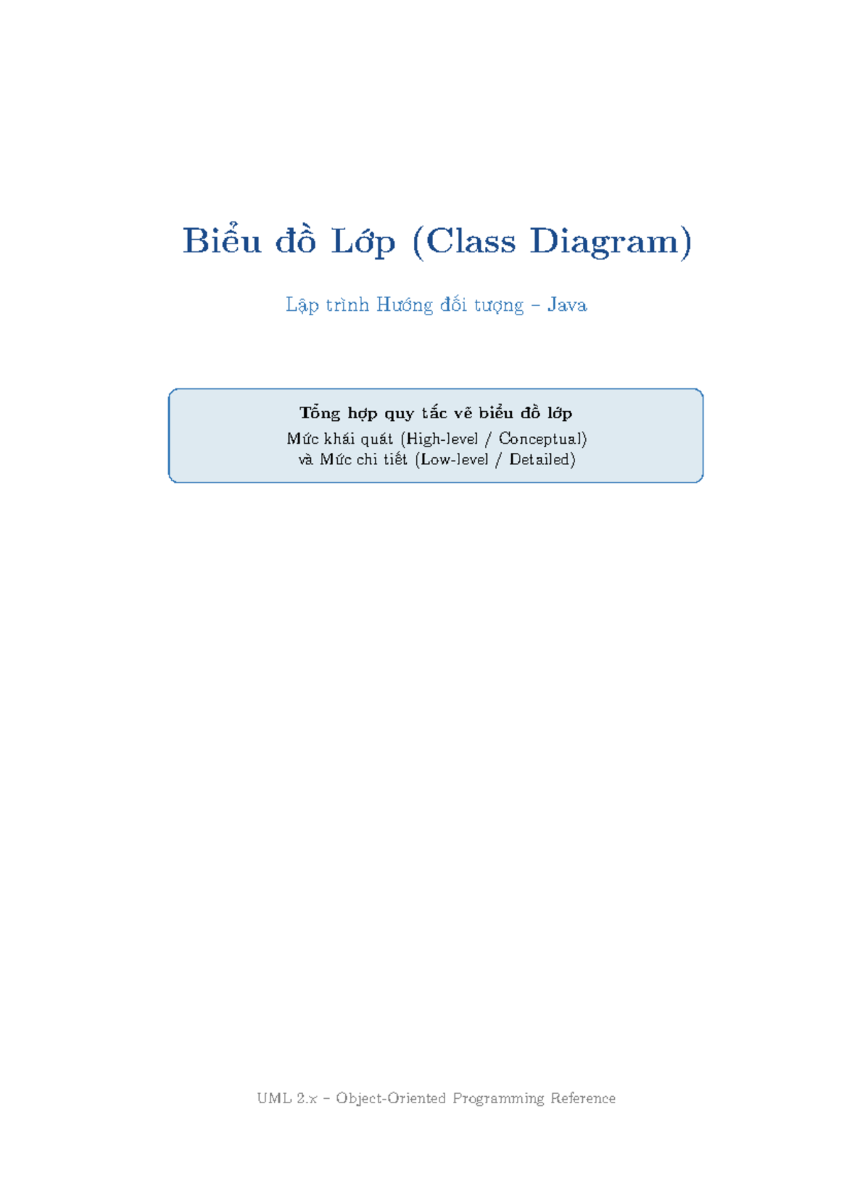 Quy tắc Vẽ Biểu Đồ Lớp UML 2.x trong Lập Trình Hướng Đối Tượng Java ...