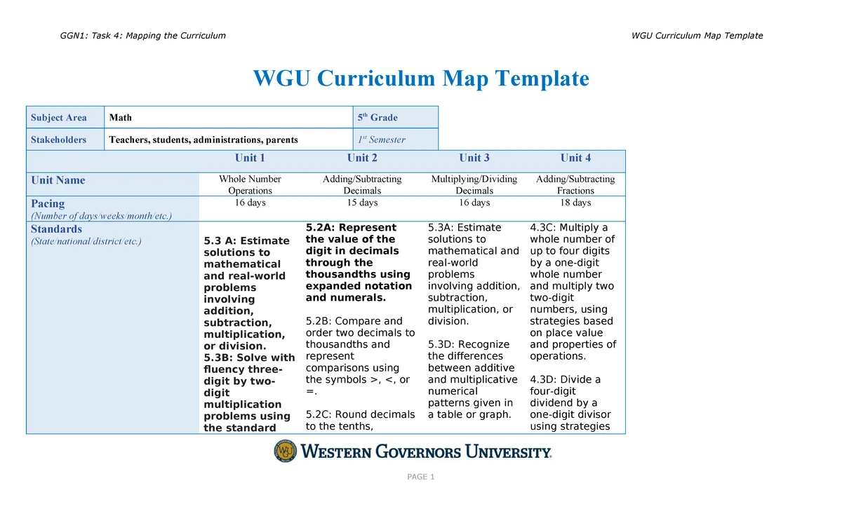 WGU D186 Task 1: Creating a Culturally Responsive Learning Environment ...
