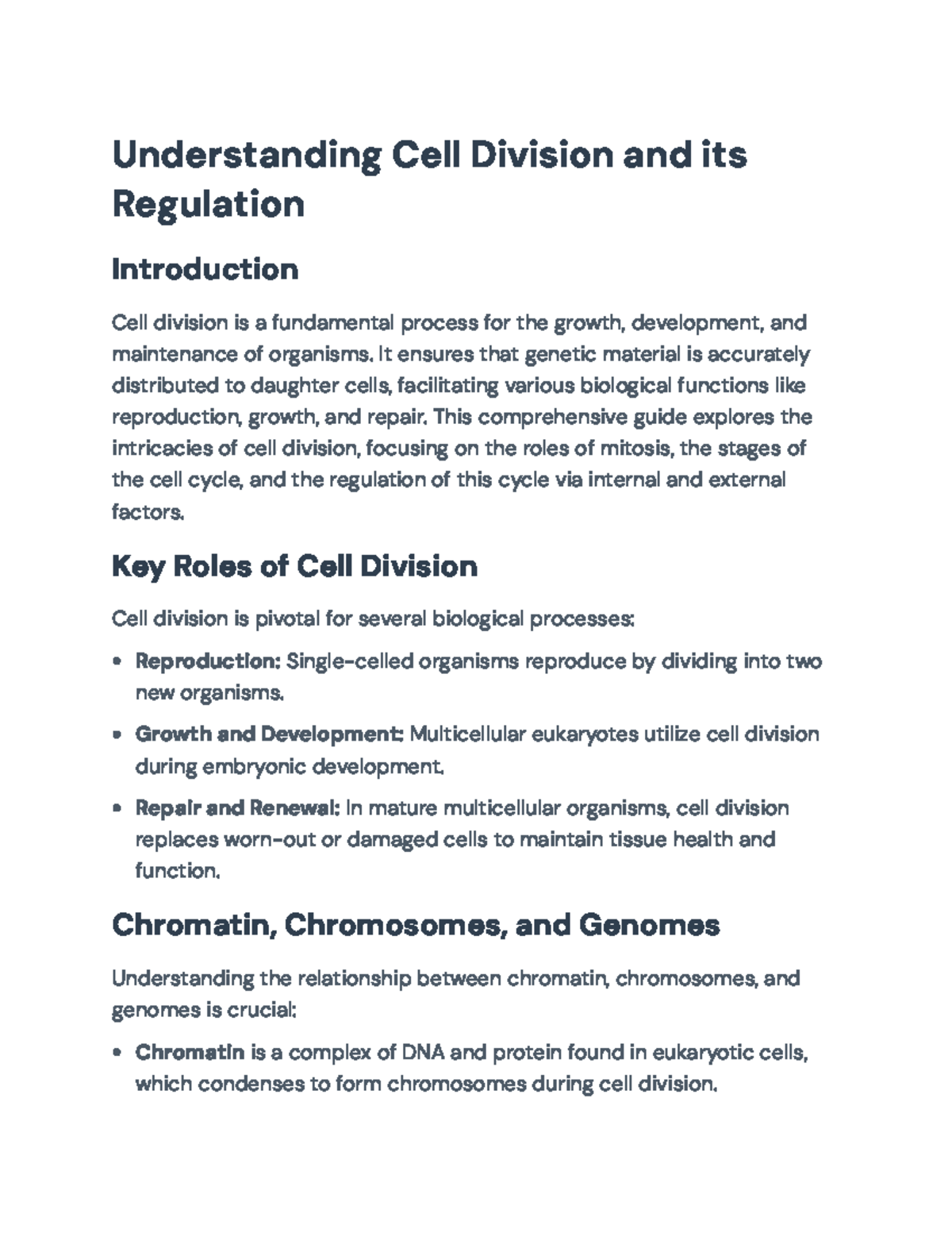 Cell Division: Understanding Mitosis and the Cell Cycle Regulation ...