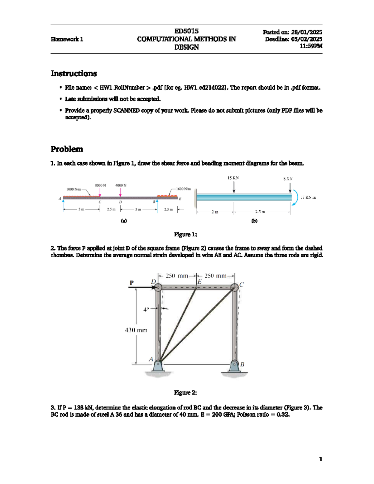 Ed5015 hw1 - assignments - ED5015 Posted on: Homework 1 COMPUTATIONAL ...