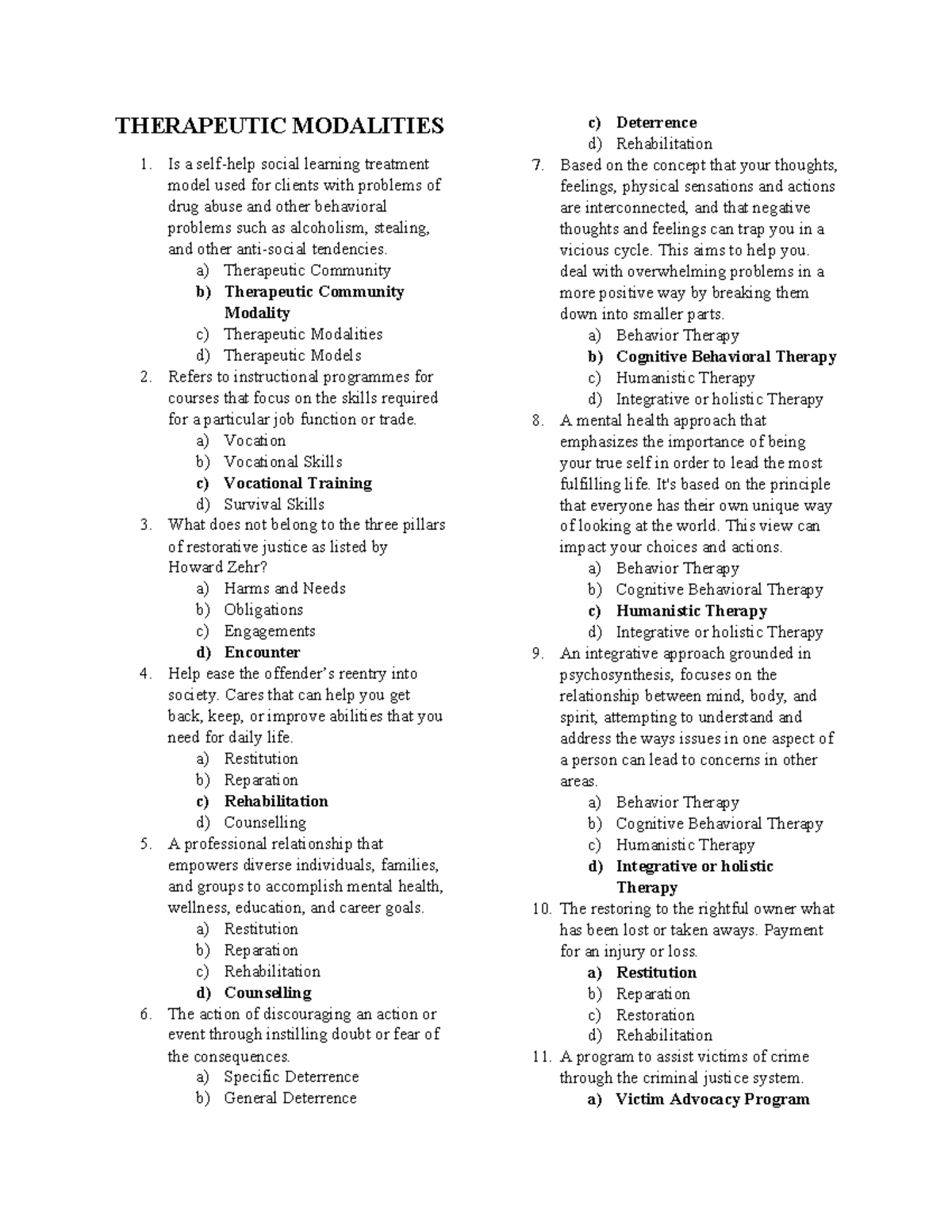 Therapeutic-Modalities - THERAPEUTIC MODALITIES Is a self-help social ...