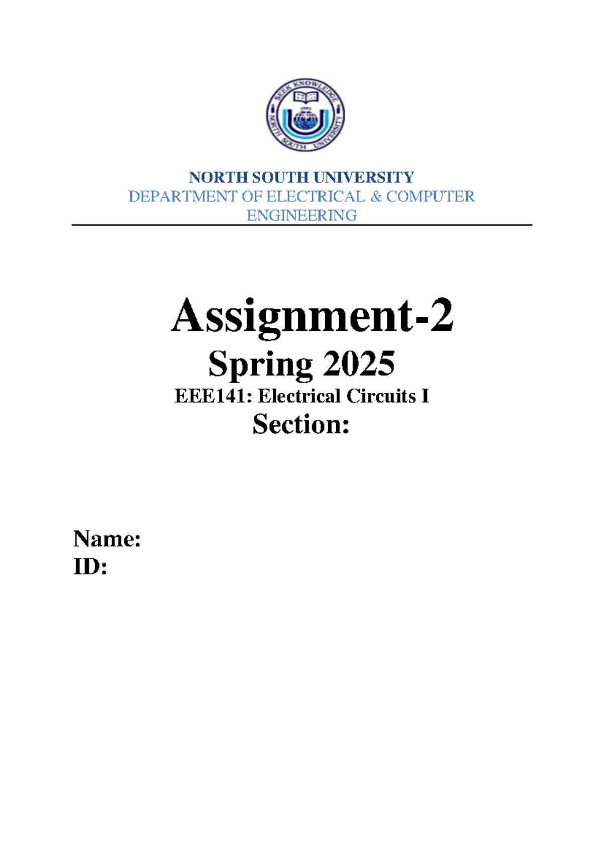 Assignment+2+Parallel+Circuits - Fundamentals of Electric circuit ...