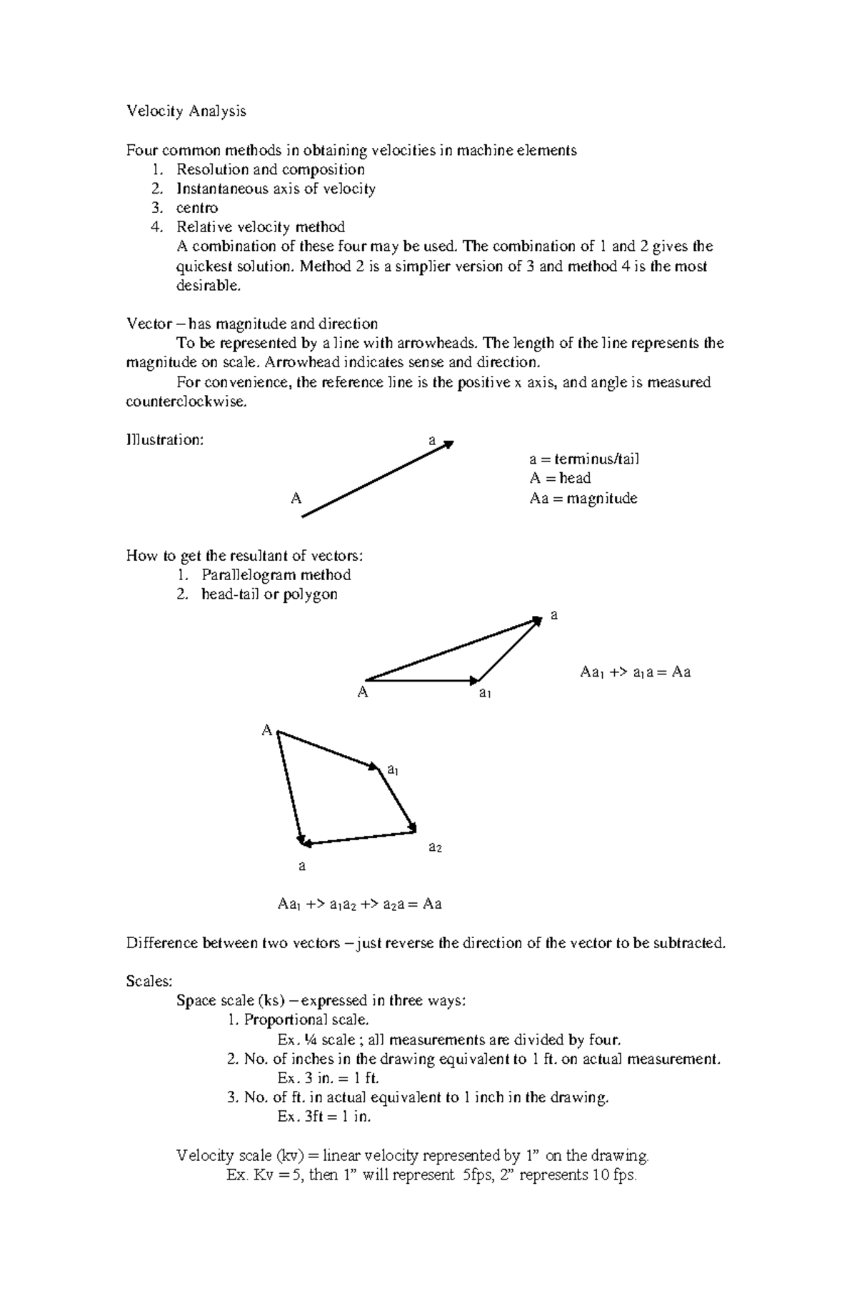 Velocity Analysis in Kinematics of Machines (ENGR 302) - Studocu