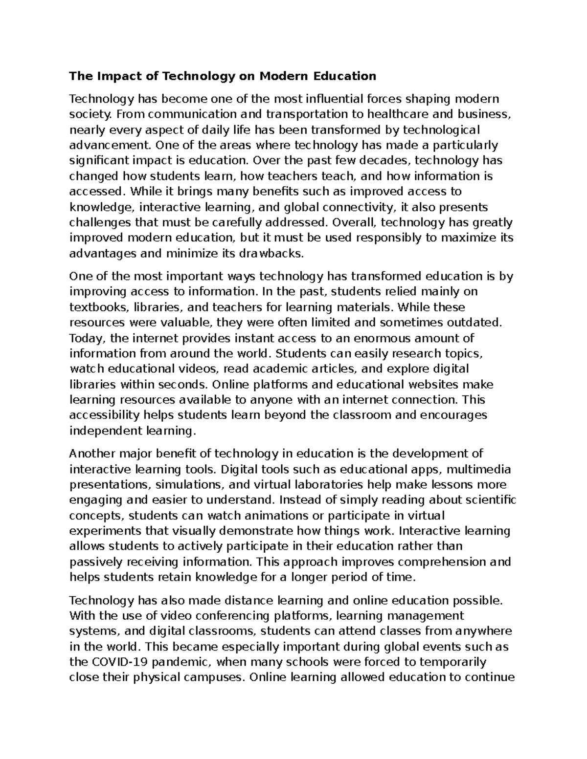 The Impact of Technology on Modern Education: Benefits & Challenges ...