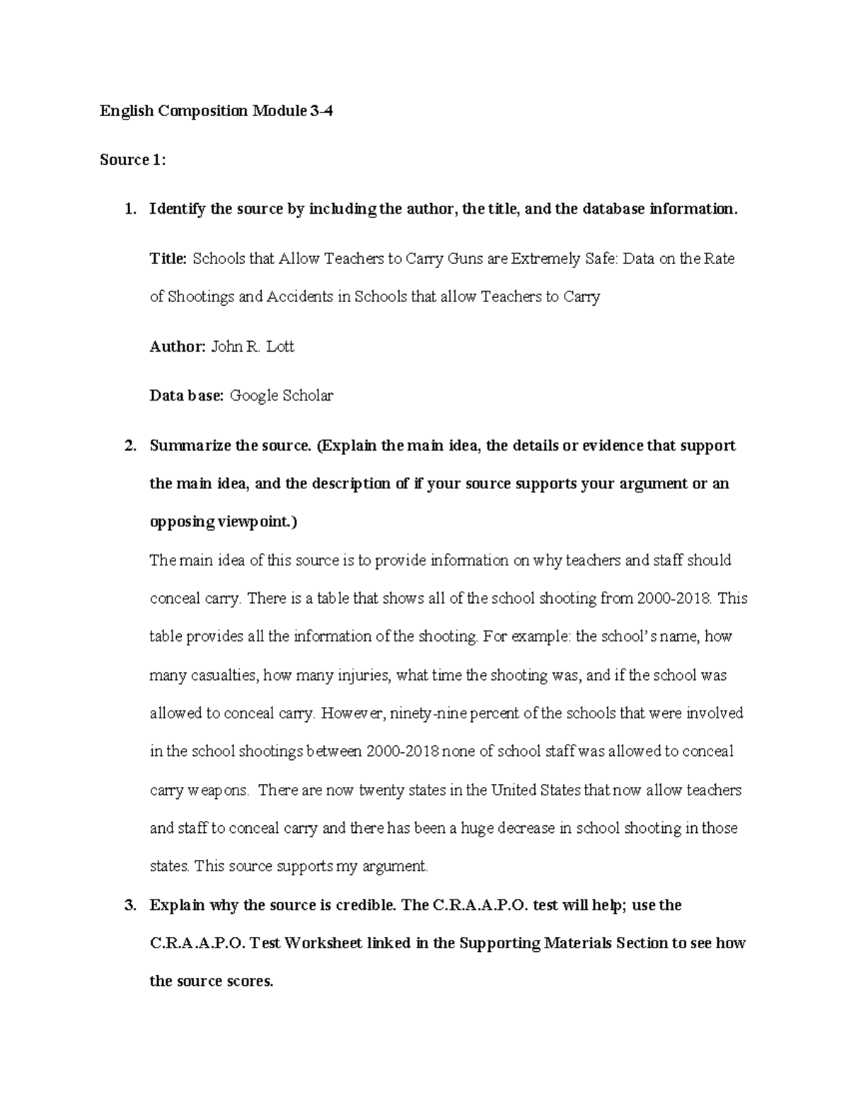 English Composition 200 Module 3-4 - English Composition Module 3 ...