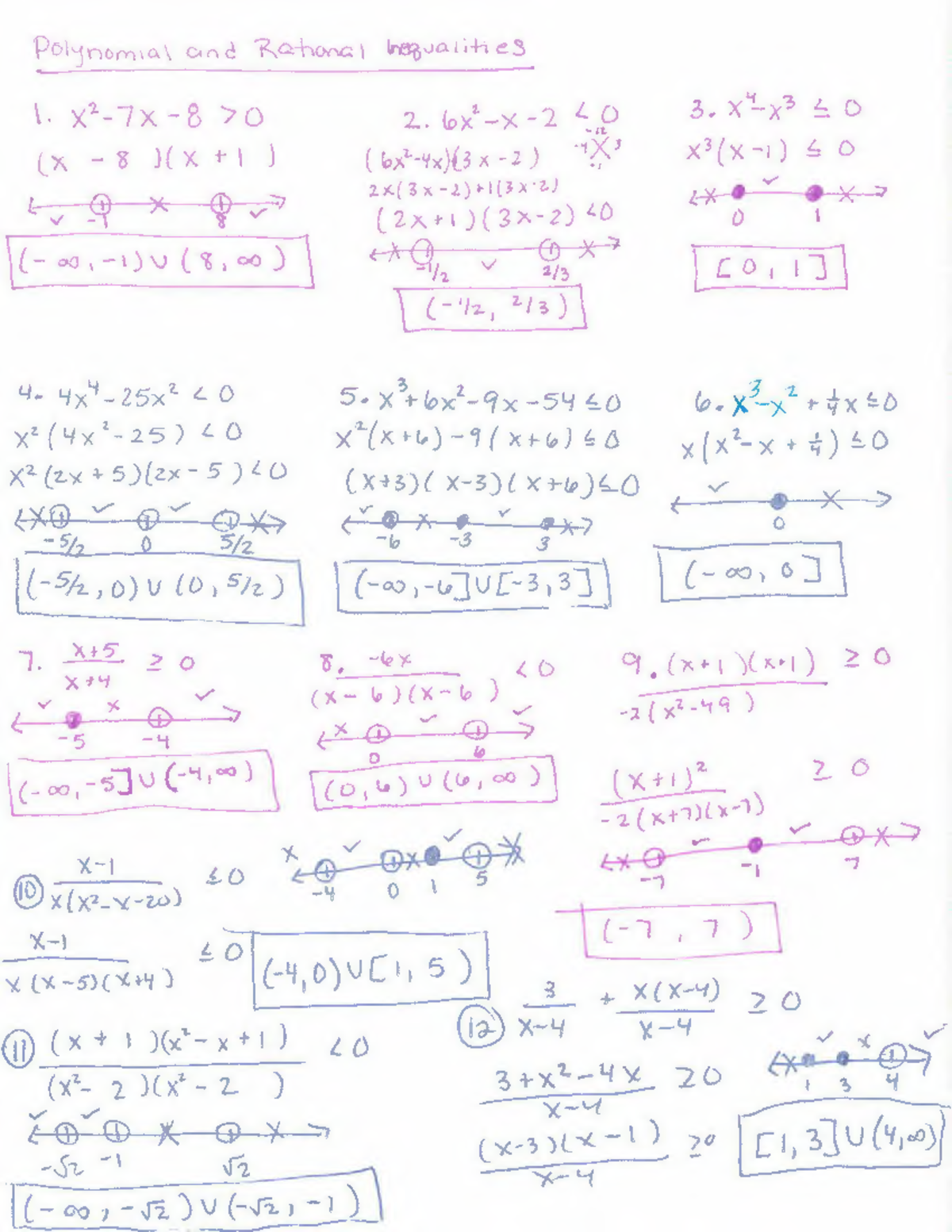 Unit 11 Day 1 Notes & Homework Key - Math Concepts - Studocu