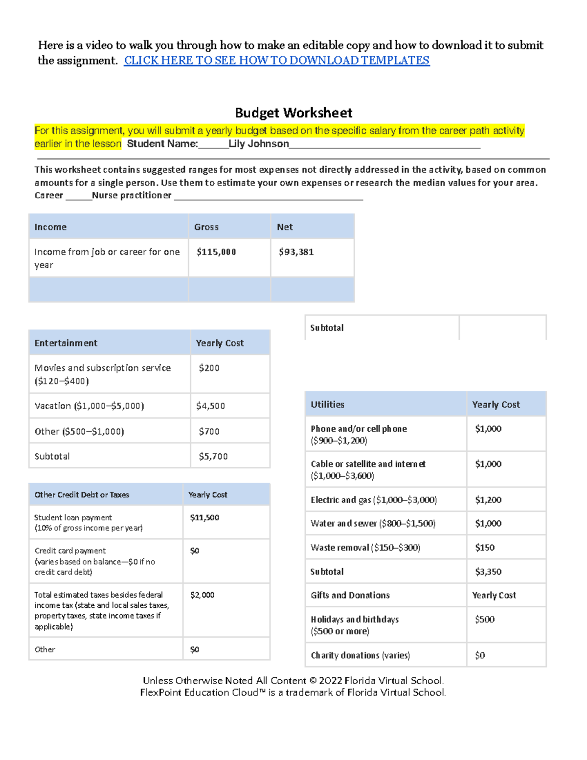 Budget Template - Here is a video to walk you through how to make an ...