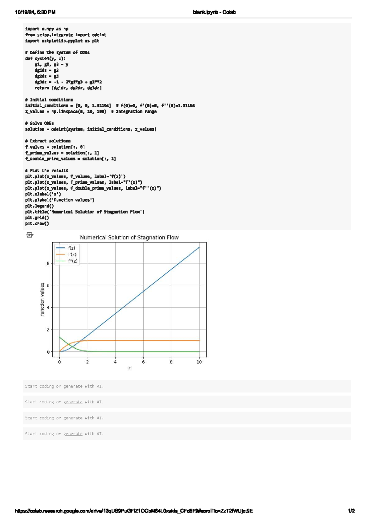 Udoc - Python Code for Solving ODEs Using Numerical Methods - Studocu