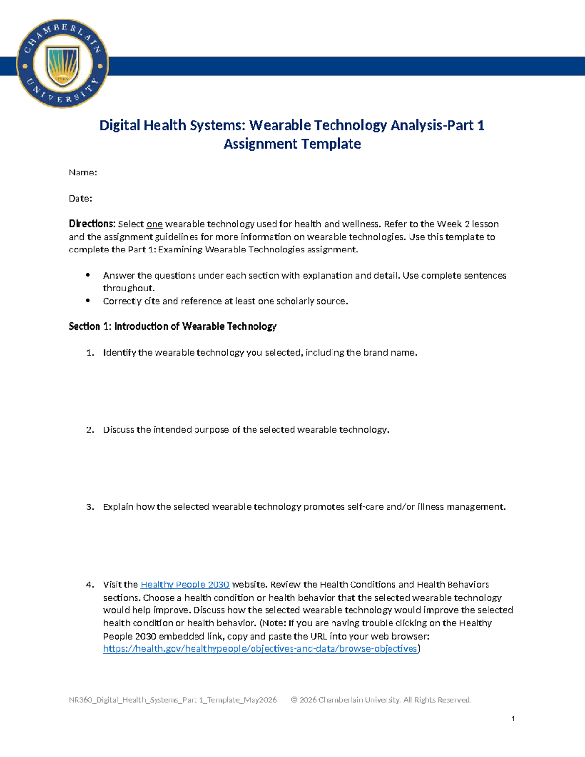 NR360 Digital Health Systems: Wearable Technology Analysis Part 1 ...