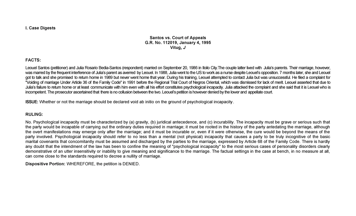 CD Civil Procedure - Case Digests on Jurisdiction and Venue Issues ...