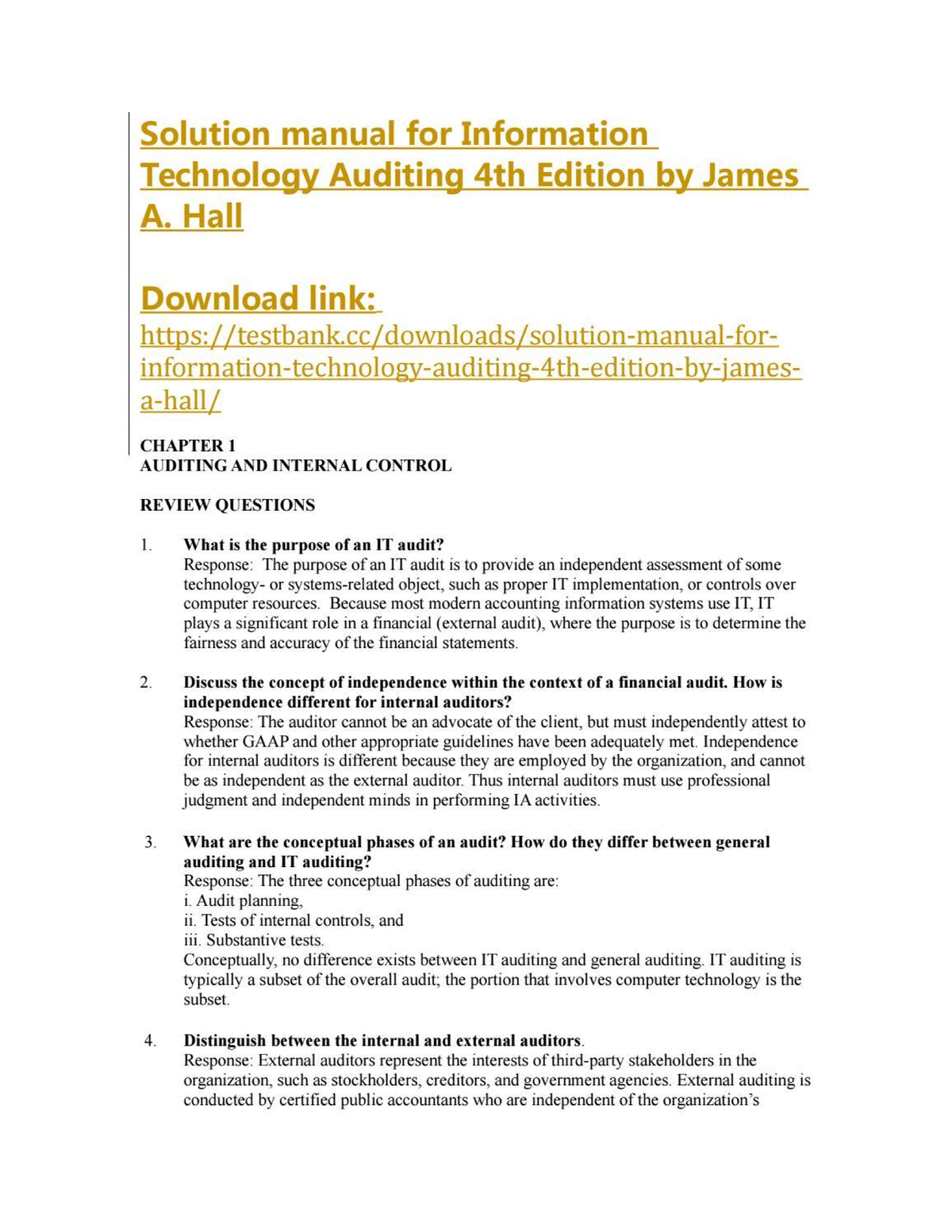 Solution Manual 1 in Computer Information System - Bs accountancy - Studocu