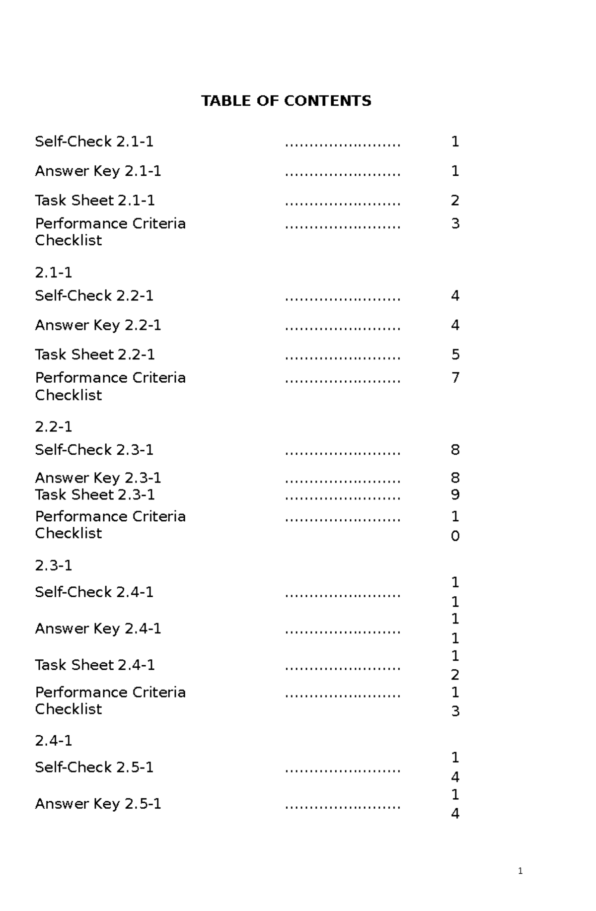 Z HELE 122 CORE 2 - Answers to Modules - TABLE OF CONTENTS Performance ...