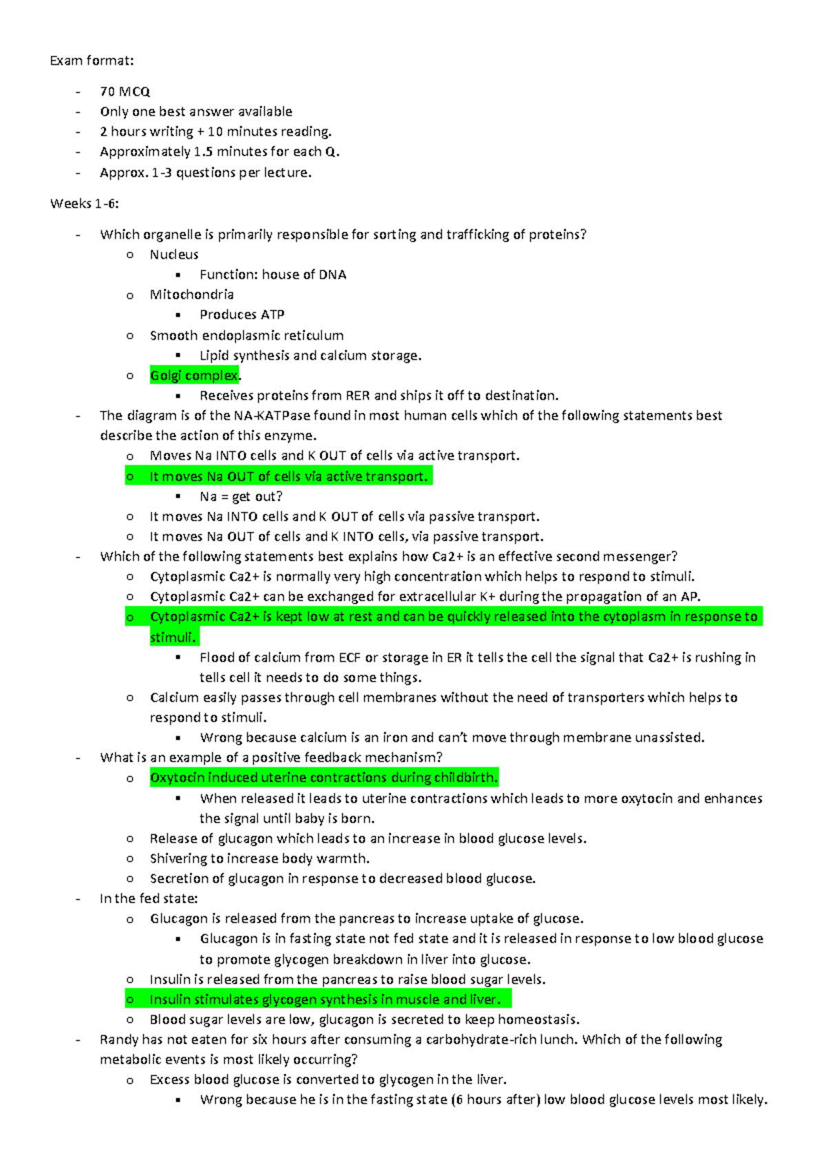 Bio 101: Final Exam Practice Questions and Answers - Studocu