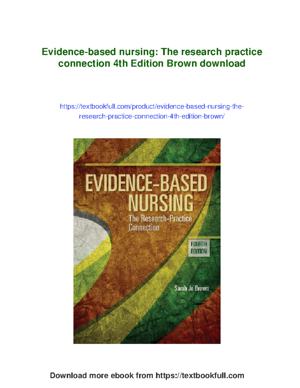 NURSING 69197: Evidence-Based Nursing - The Research Practice ...