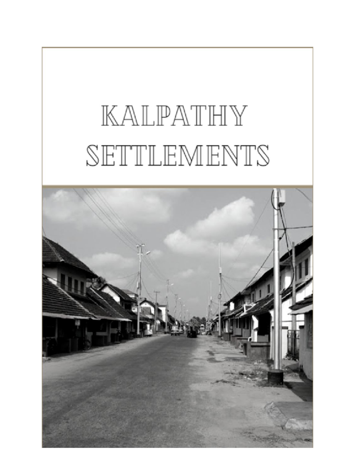 Kalpathy Settlements in Kerala: Historical and Spatial Overview - Studocu
