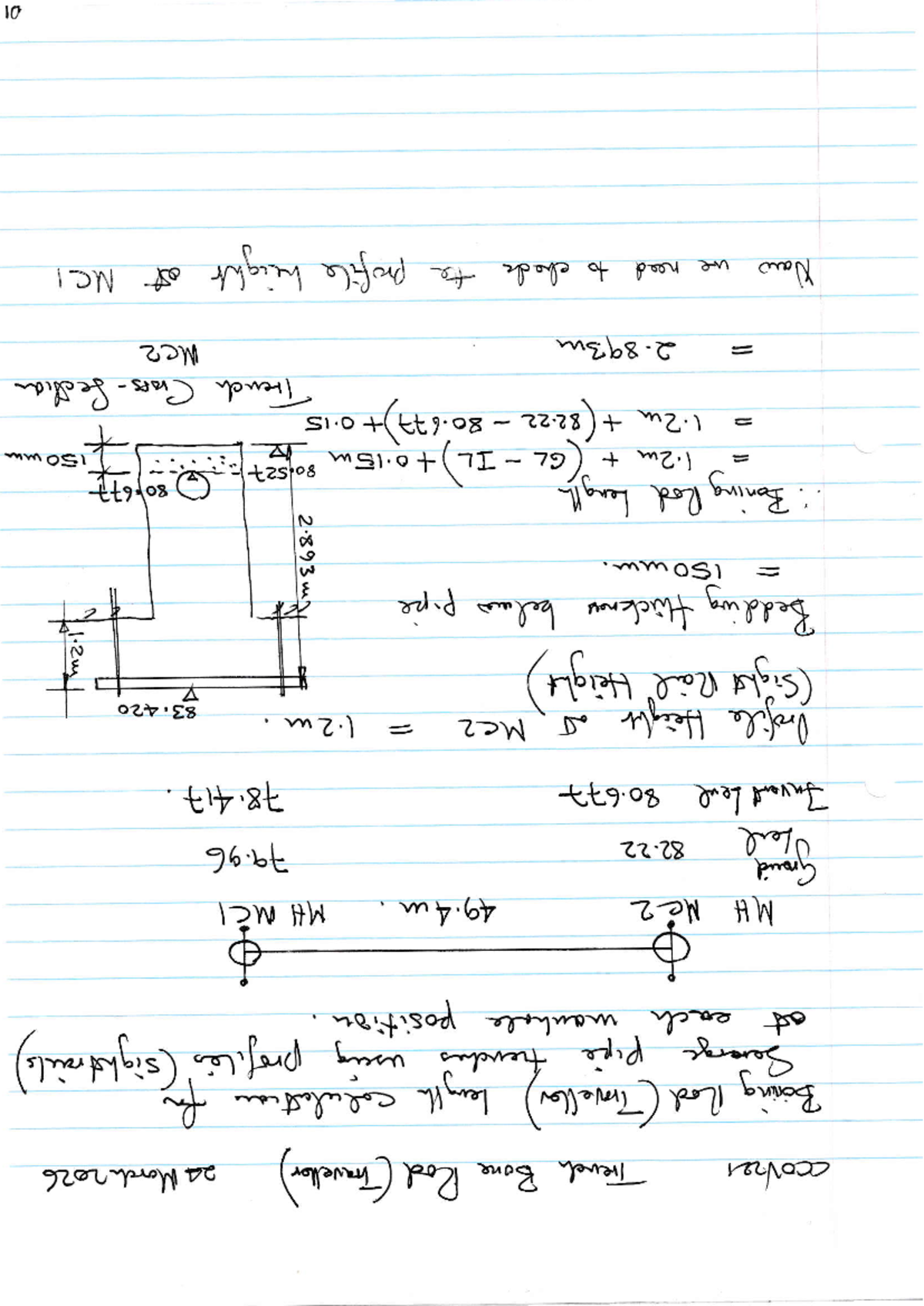 CCOV221 Final Exam: Trench Boning Rod Calculations Rev0 - Studocu