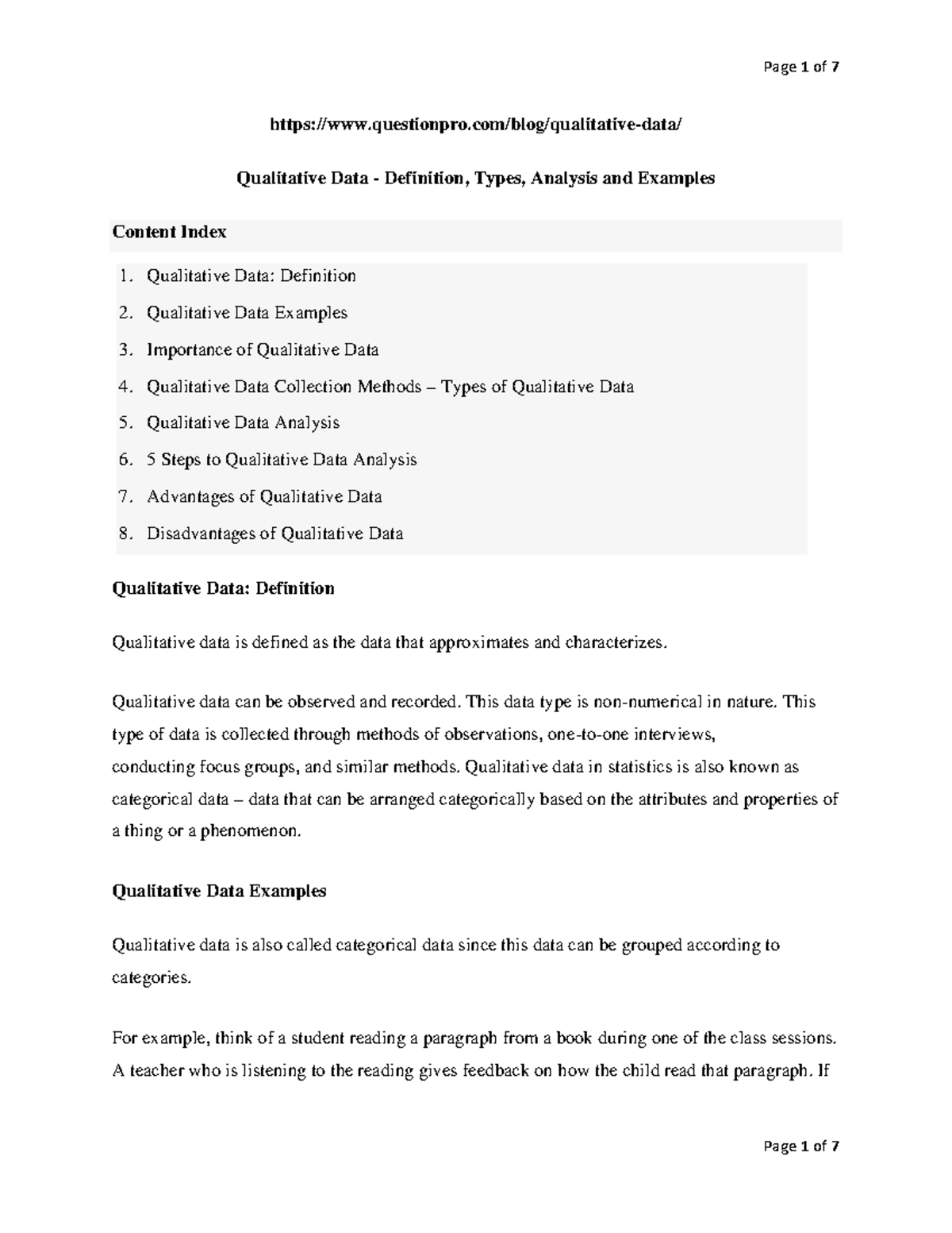 CHS 302 - Topic 2 - Qualitative Data: Definition, Types & Analysis ...