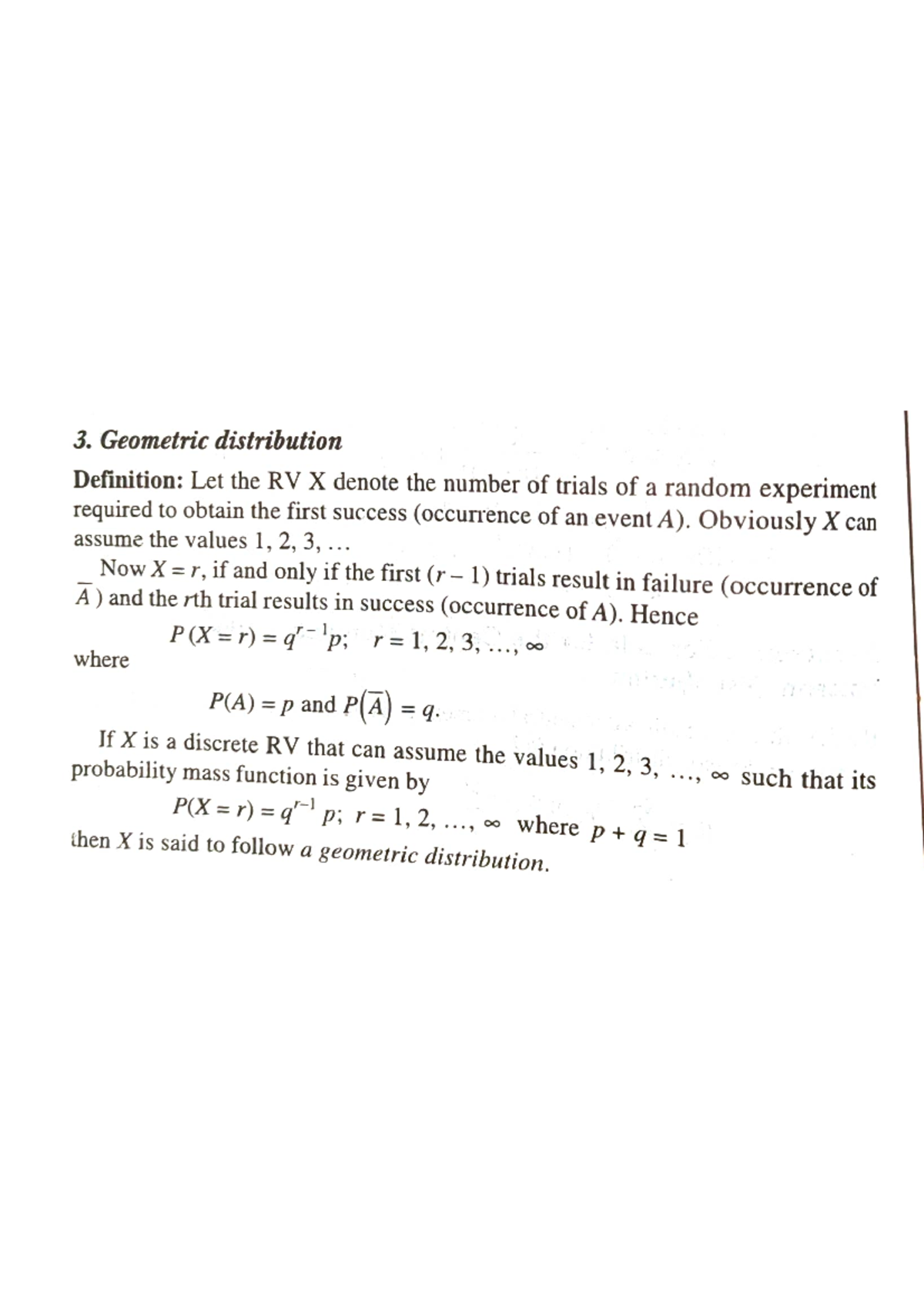 Geometric Distribution: Definition, Mean, Variance & Examples - Studocu