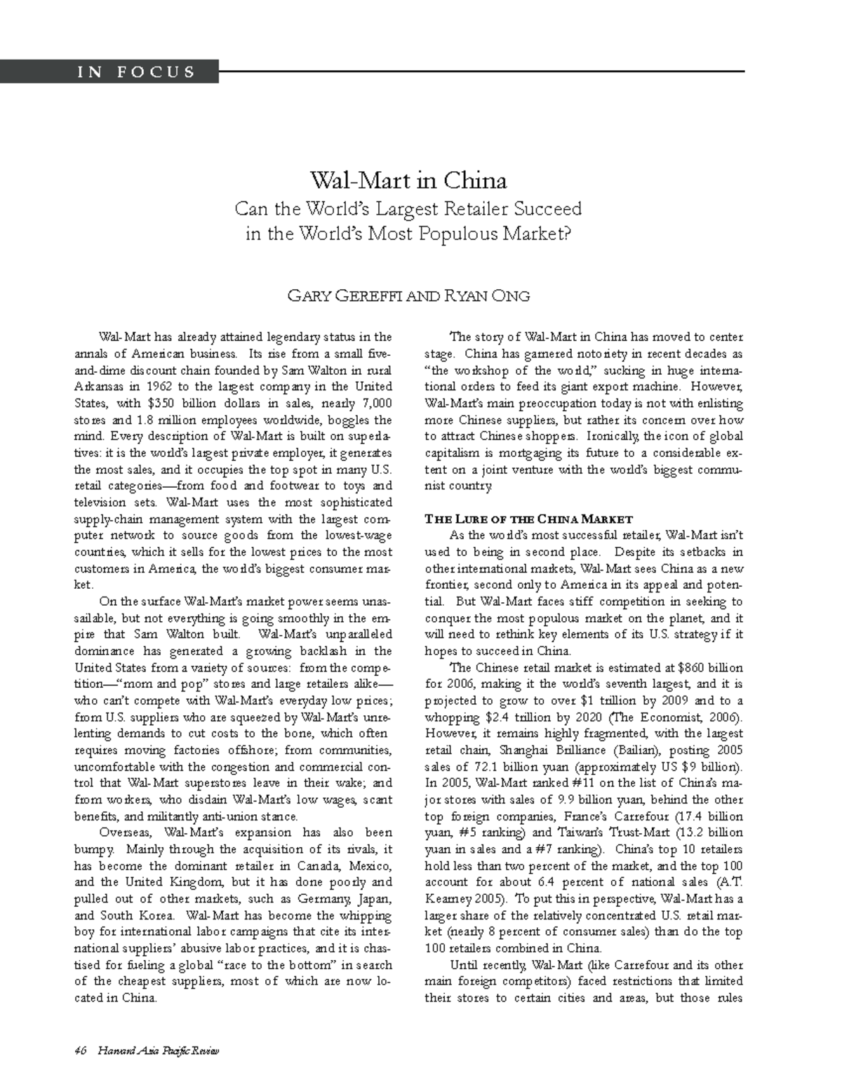 Walmart Case Study: Adapting Strategies for Success in China - Studocu
