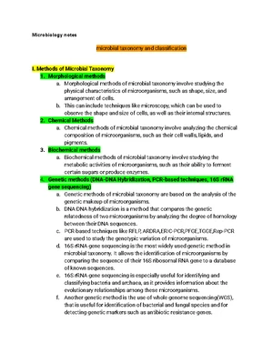 Microbiology B101 Midterm Lab Practical Study Guide & Notes - Studocu