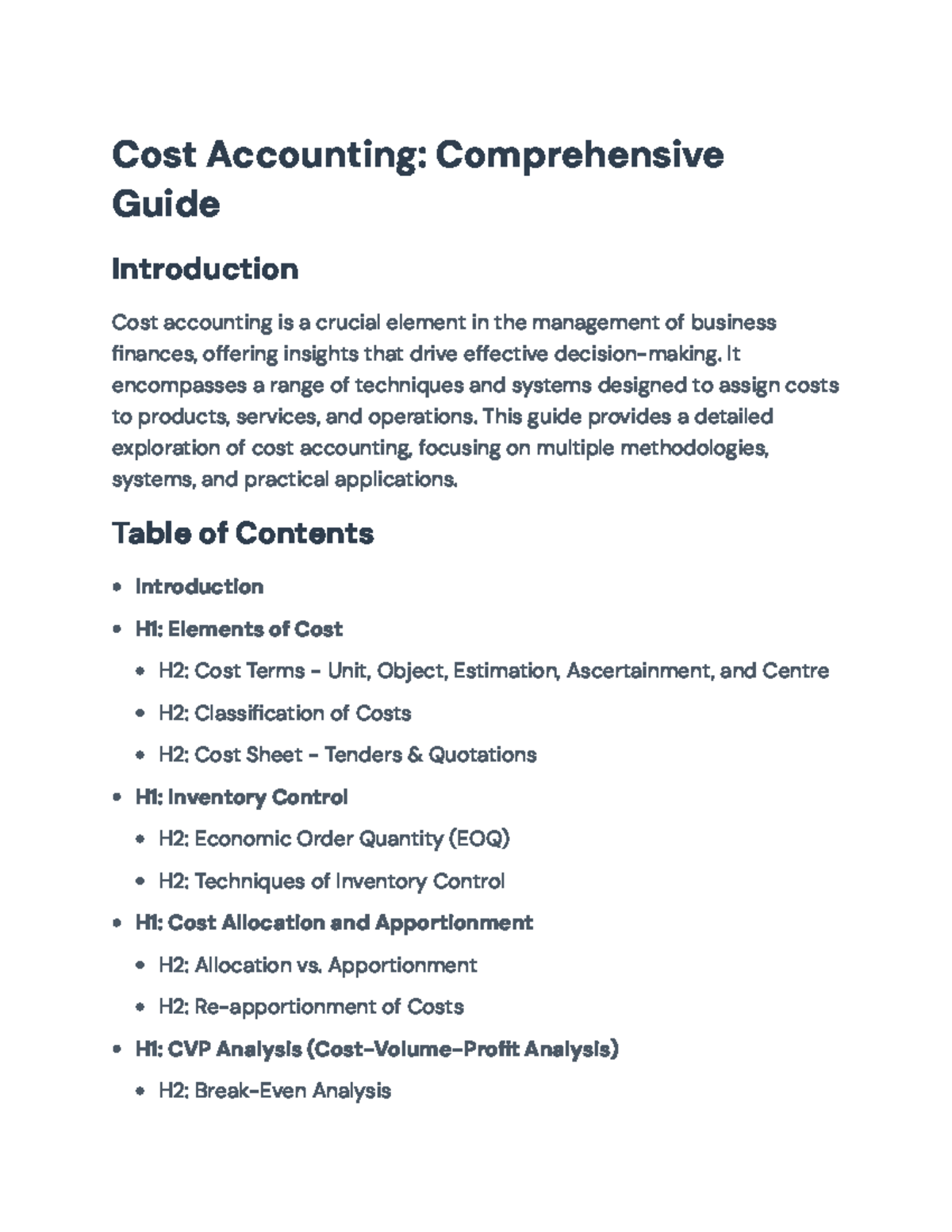 Cost Accounting: Comprehensive Guide on Methods & Applications - Cost ...