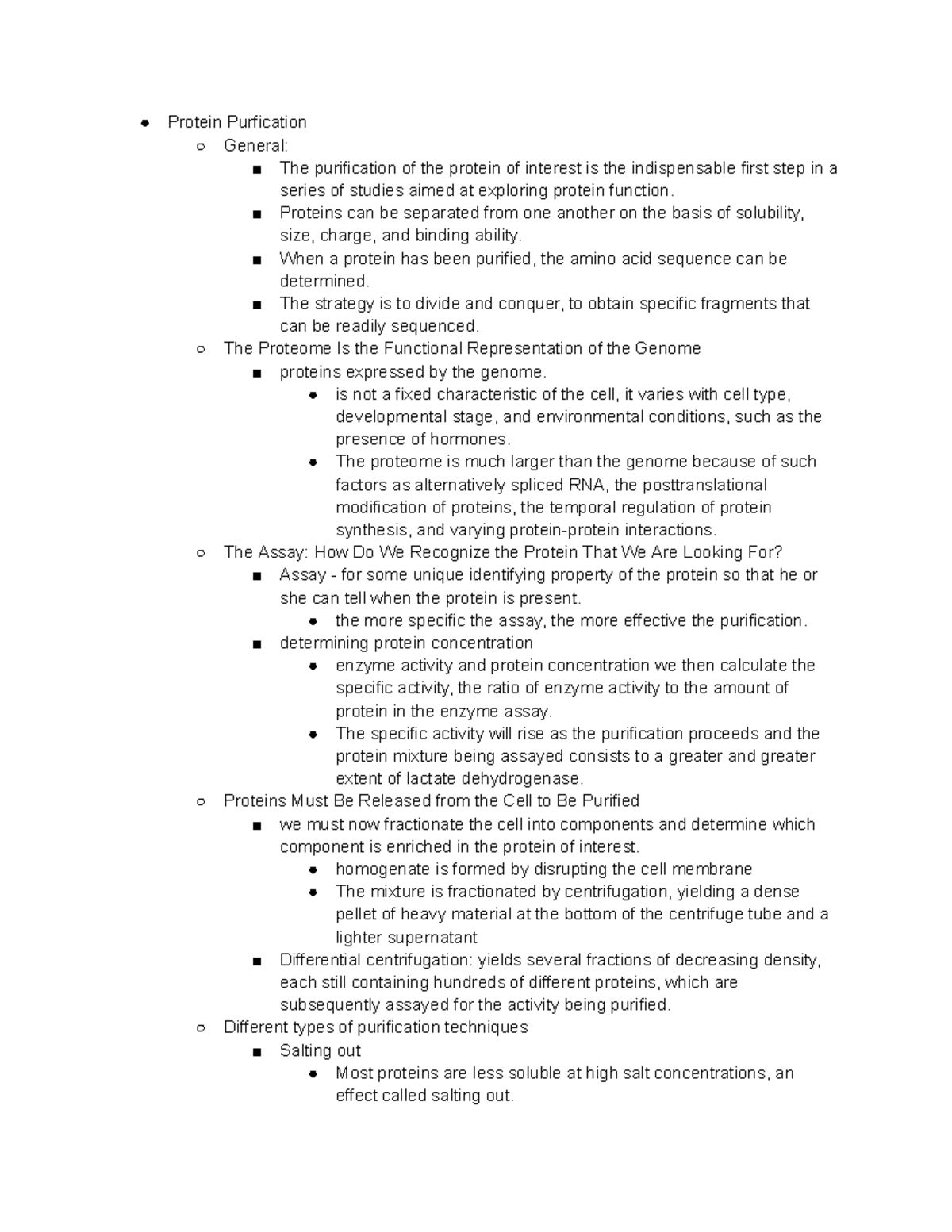Quiz 2 16 Biochem Protein Purification And Analysis Notes Studocu