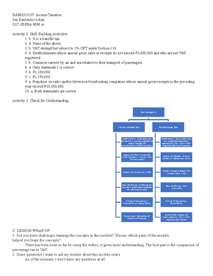 True or False: Income Taxation Chapter 7 TF-intax Study Guide - Studocu