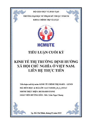 [Solved] c im c ban cua kinh t th trng nh hng x hi ch ngha Vit Nam Cu ...