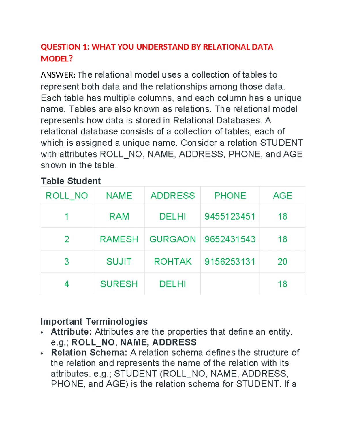 Unit 1 - Comprehensive Notes for DBMS (BCS) - Studocu