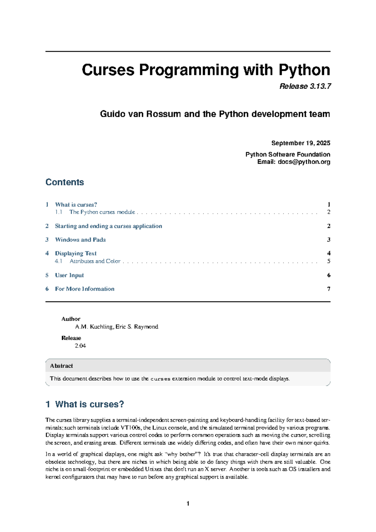 How to Use Curses in Python (CS101: Programming Basics) - Studocu
