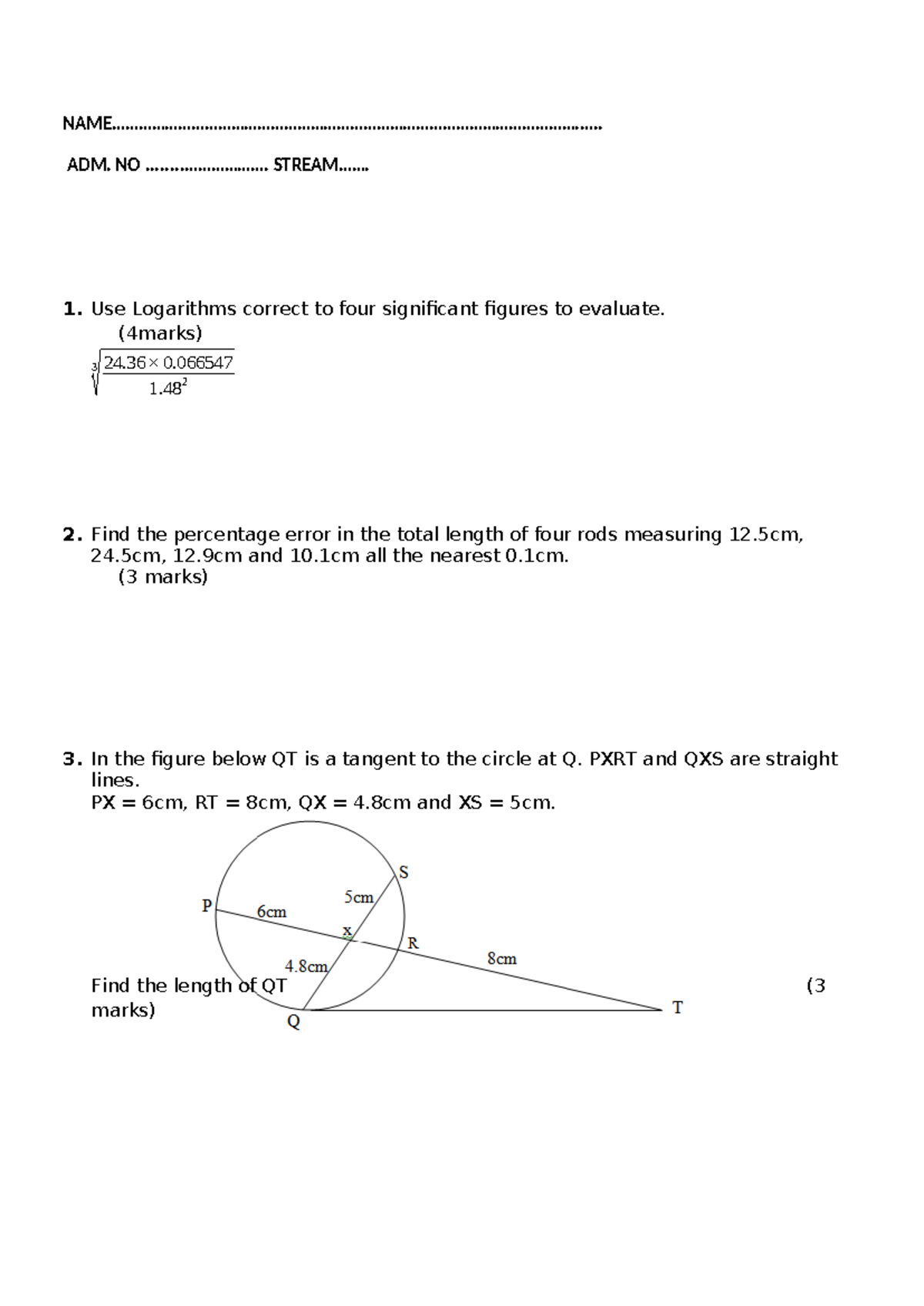 2025 Starehe G Maths PP2 Exam Questions and Solutions - Studocu