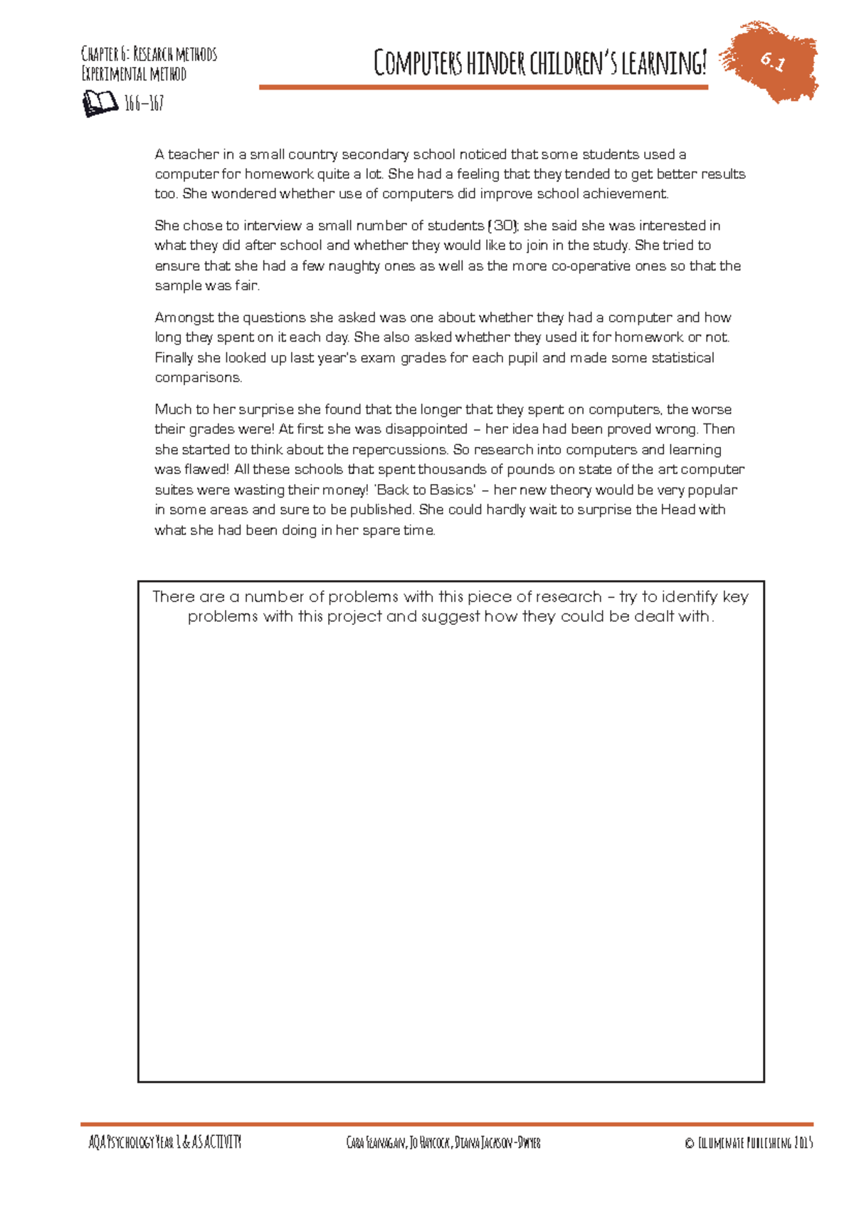 Research Methods Homework: AQA Psychology Year 1 AS Activities - Studocu