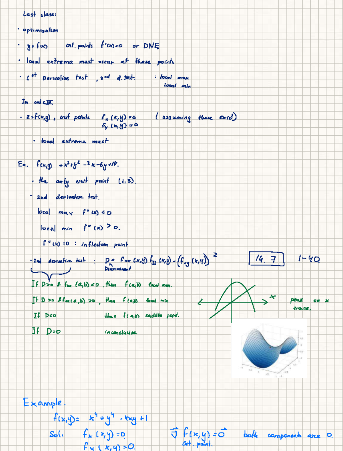 Lecture 3: Lagrange Multipliers and Local Extrema Analysis - Studocu