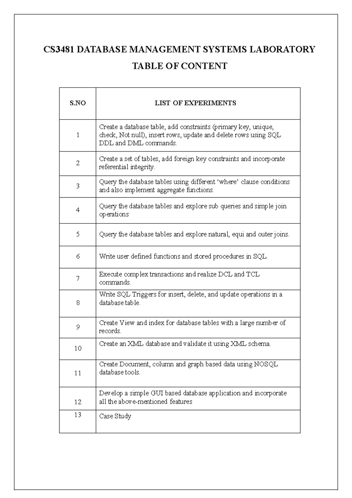 DBMS LAB Manual R2017 (1)-converted - Exp: 1 STUDY OF DDL AND DML ...