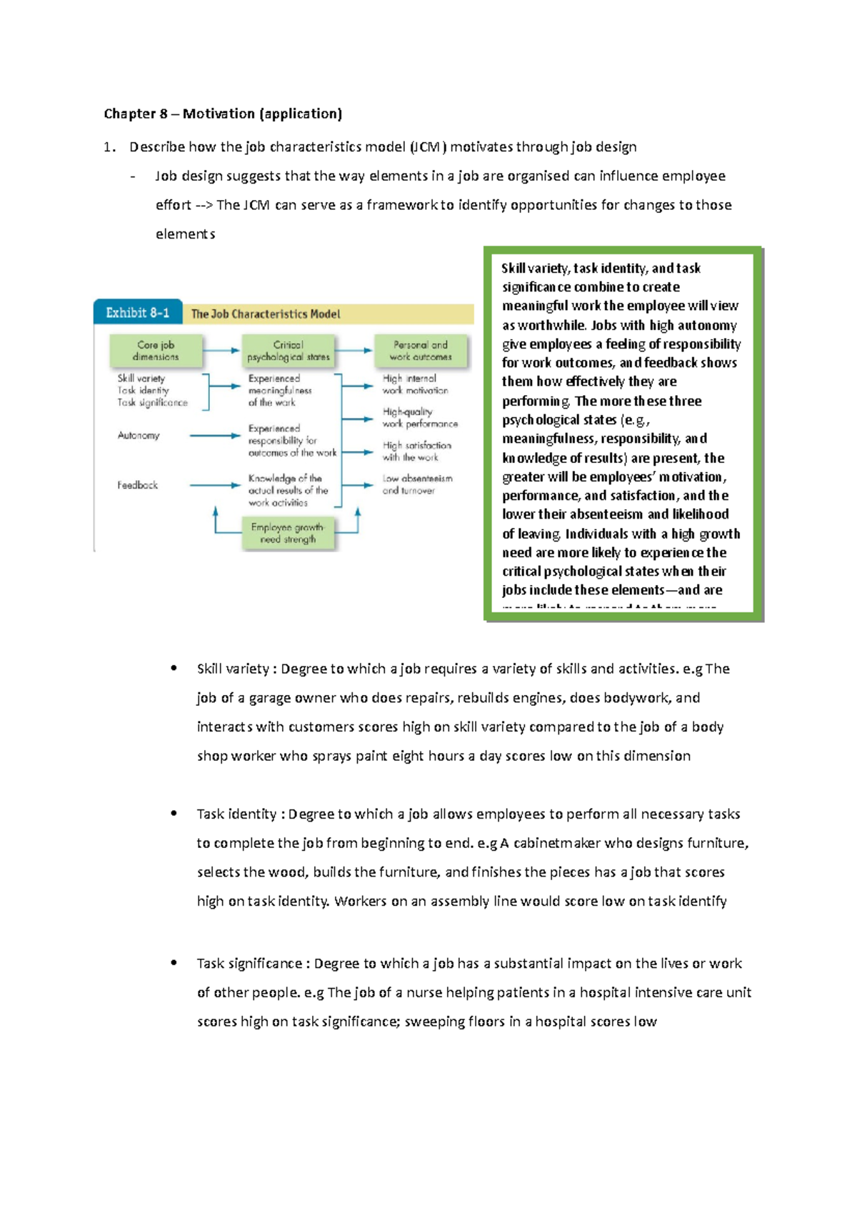 IP A2 Motivation Chapter 8 Preparation & Key Insights - Studocu