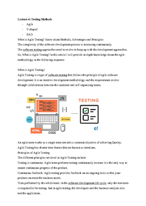 Lecture 7 Static Testing - Manual and automation Static analysis and ...