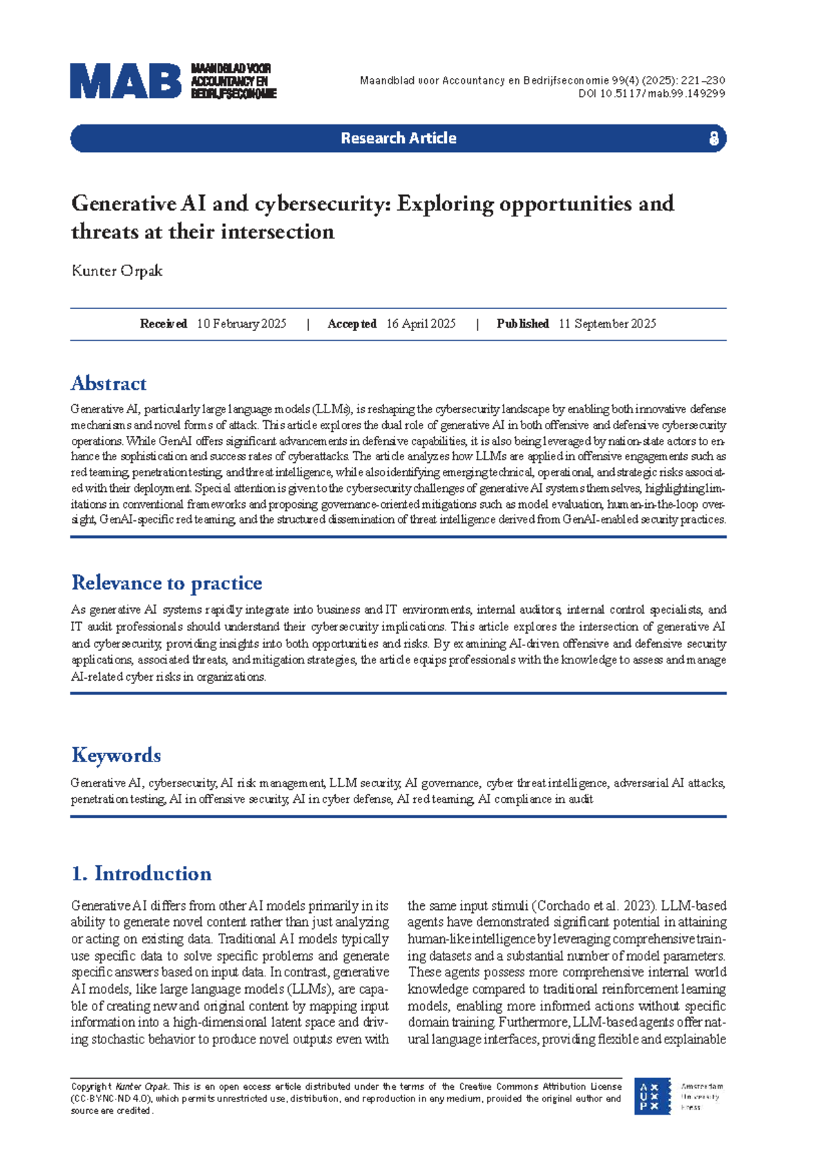 Generative AI and Cybersecurity: Opportunities and Risks (2025) - Studocu