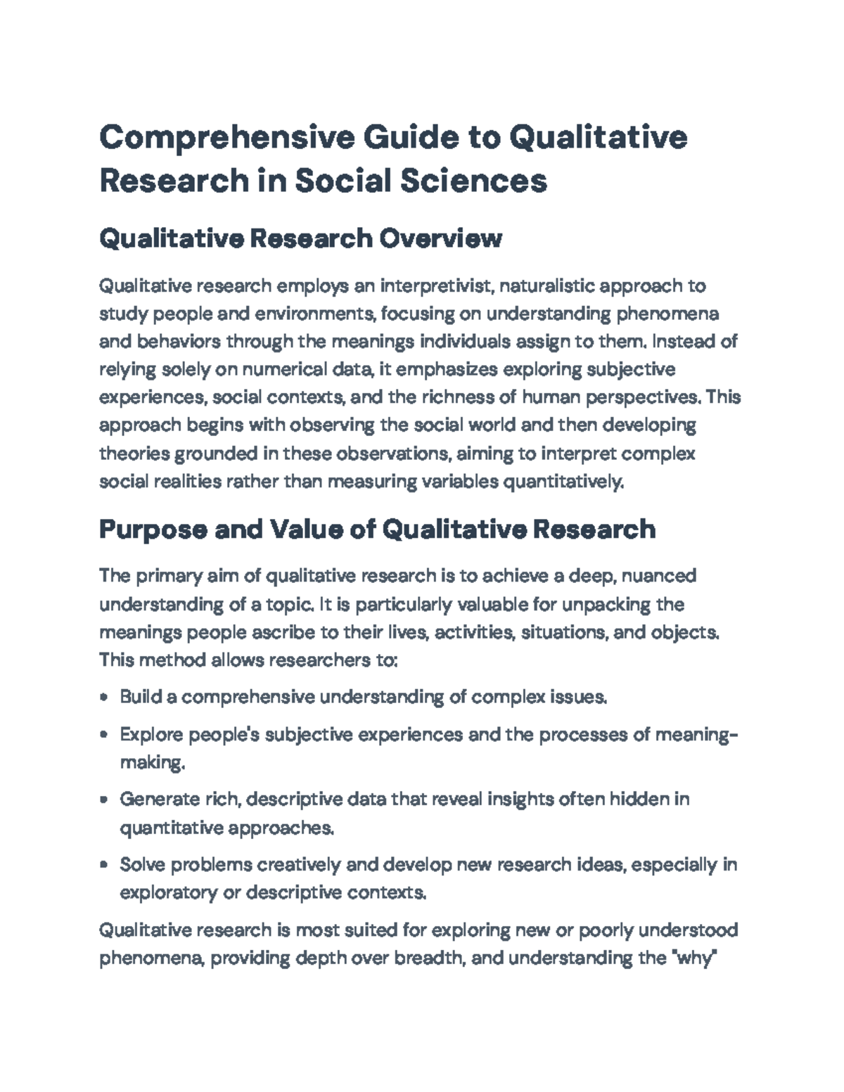 Qualitative Research Overview: A Comprehensive Guide for Social ...