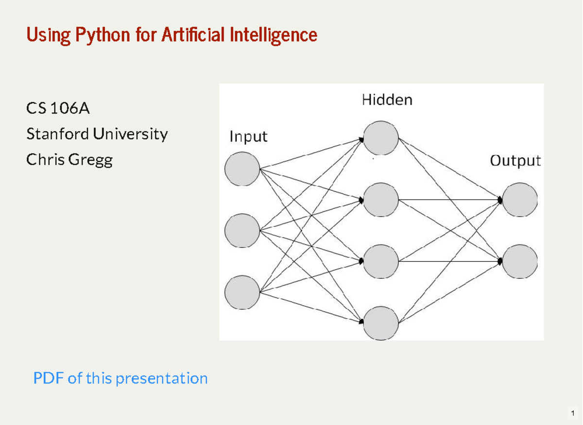 Python using ai - CS 106A Stanford University Chris Gregg PDF of this ...