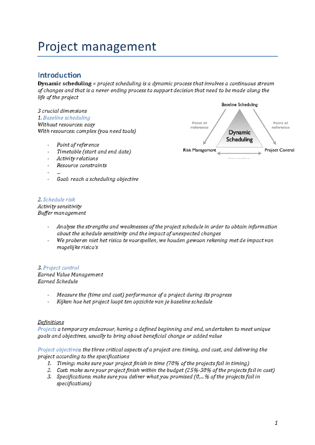 Project Management Summary: Key Concepts and Techniques - Studocu