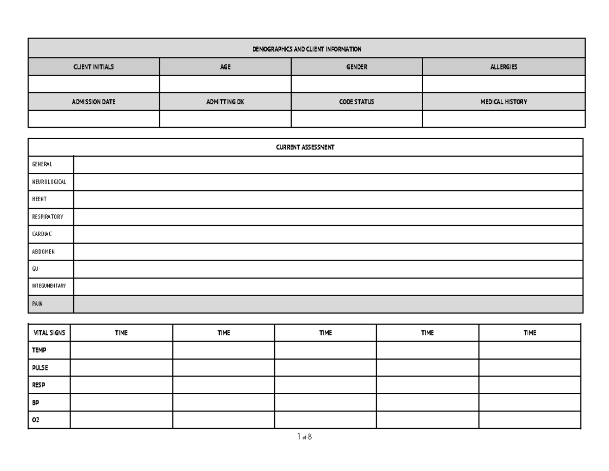 REV 4TH Semester - care plan - DEMOGRAPHICS AND CLIENT INFORMATION ...