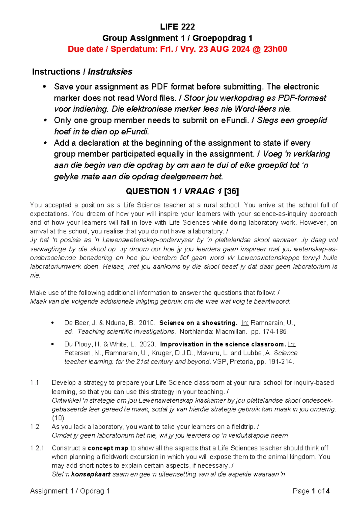 Life+222+Assignment+1-2 - LIFE 222 ASS 1: AUG 2022 Page 1 INDIVIDUAL ...