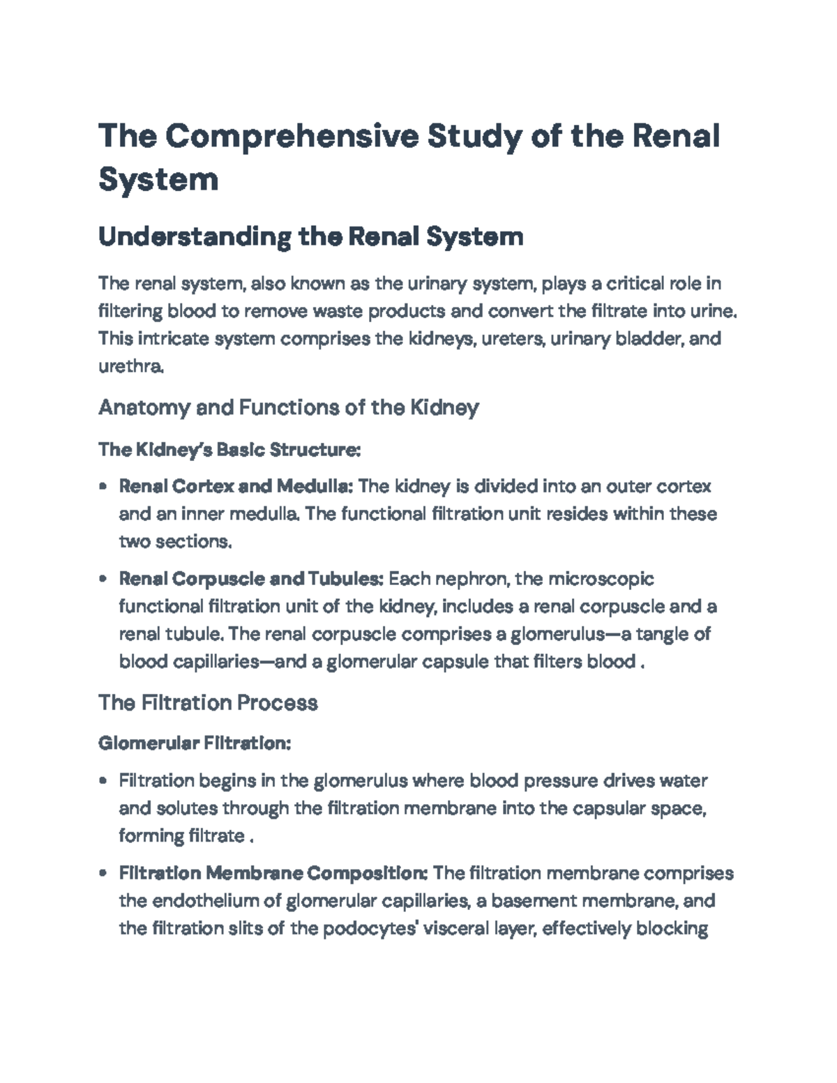 Comprehensive Overview of the Renal System: Anatomy & Functions - The ...