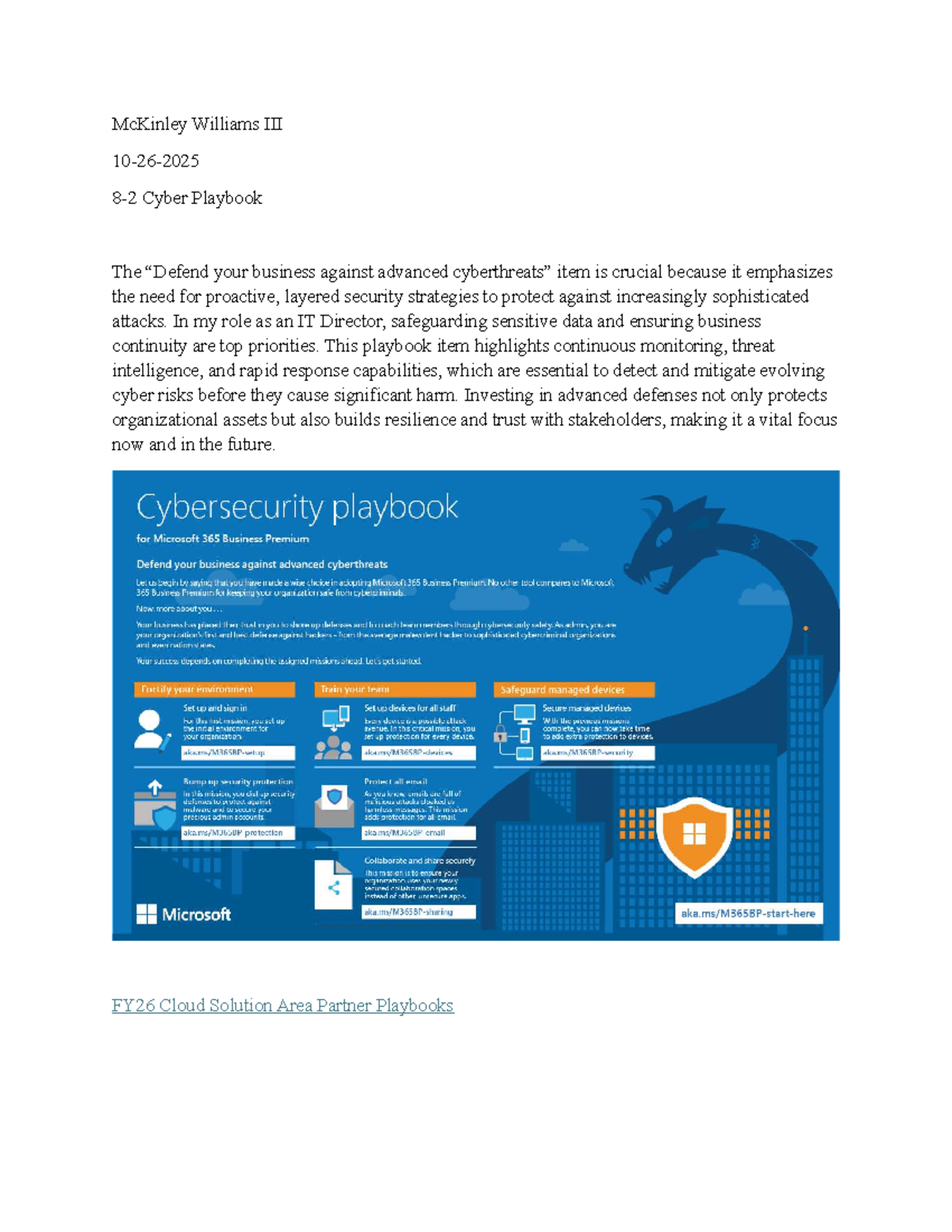 FY26 Cyber Playbook: Proactive Strategies for Business Security - Studocu