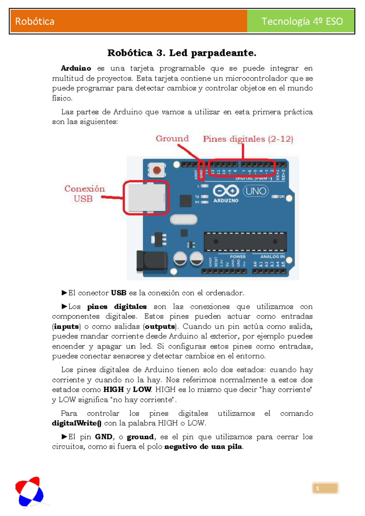 Robótica Tecnología 4º ESO: Práctica de LED Parpadeante con Arduino ...
